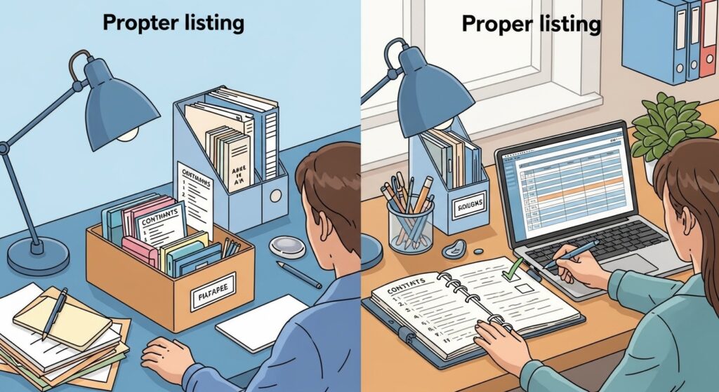 Listing Things Properly Matters