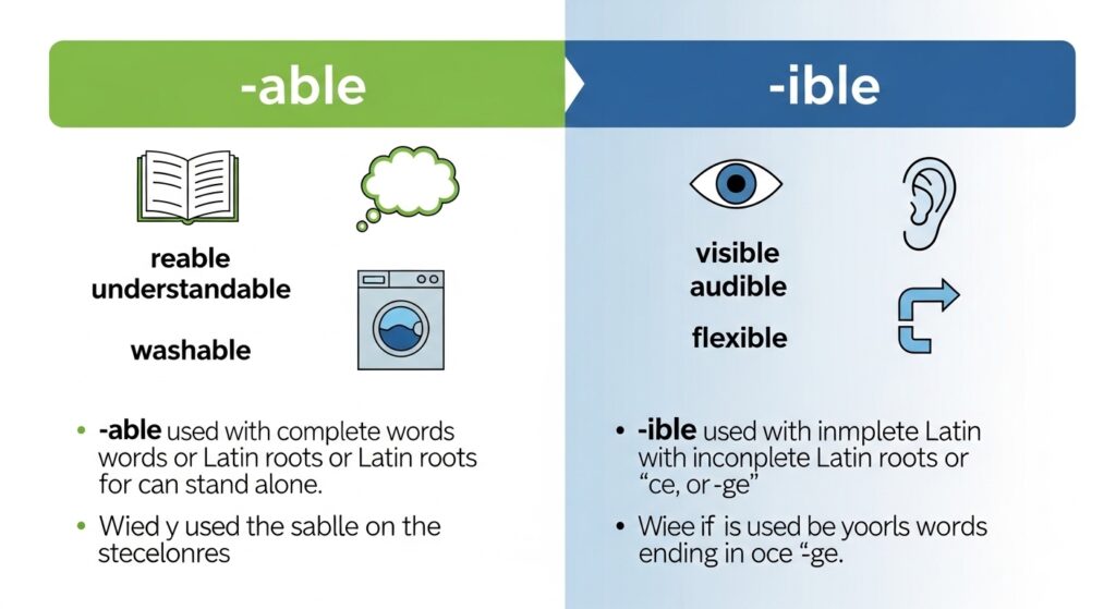 The -able vs -ible Distinction
