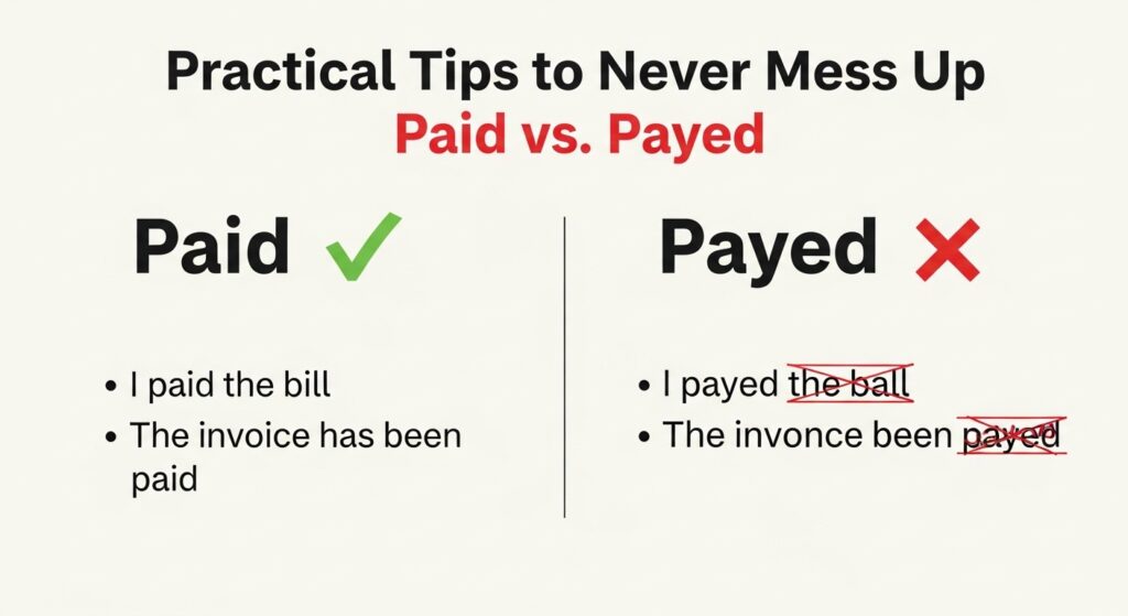 Paid vs. Payed