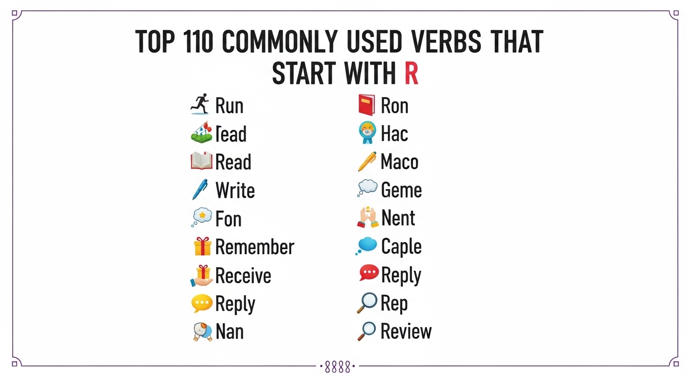 Verbs That Start With R