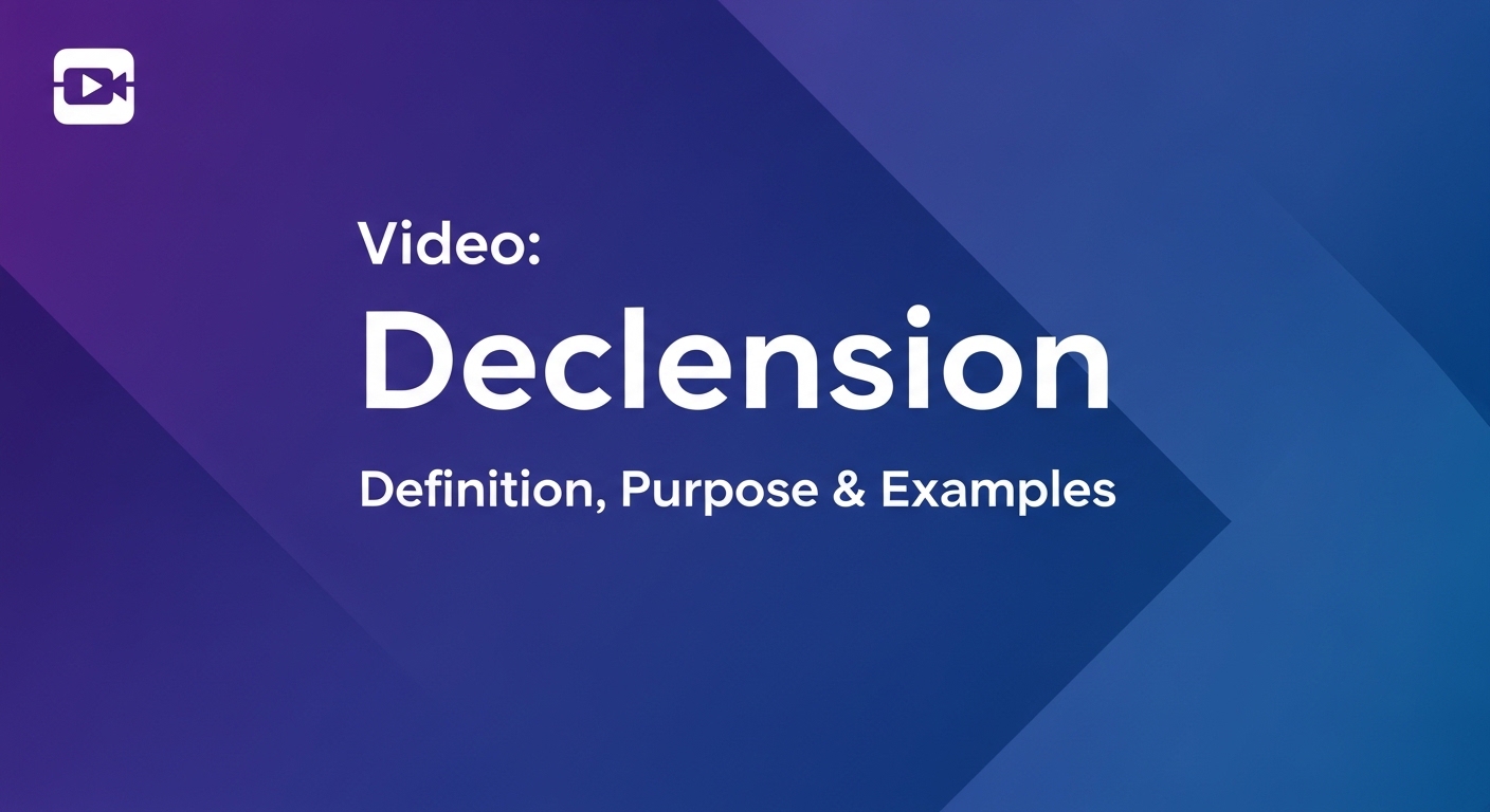 Video: Declension