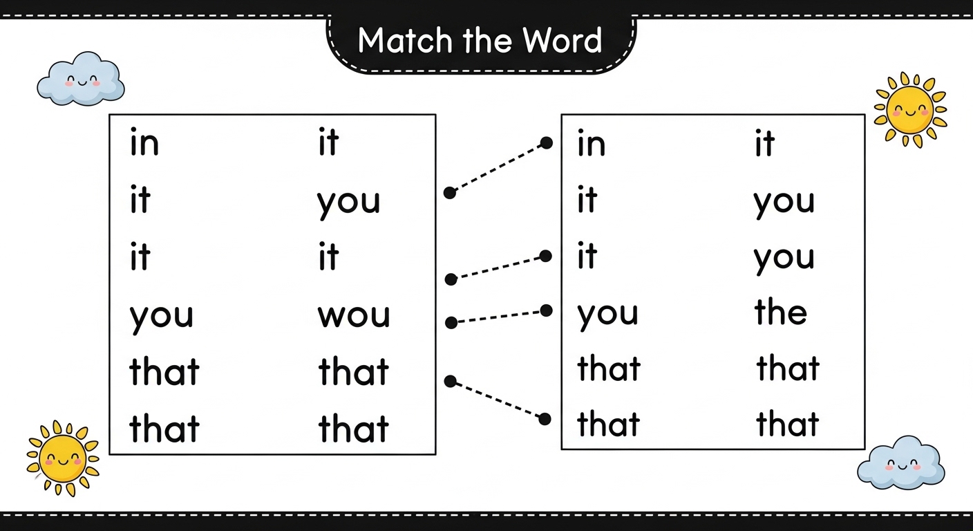 Grade 1 Sight Words Worksheets