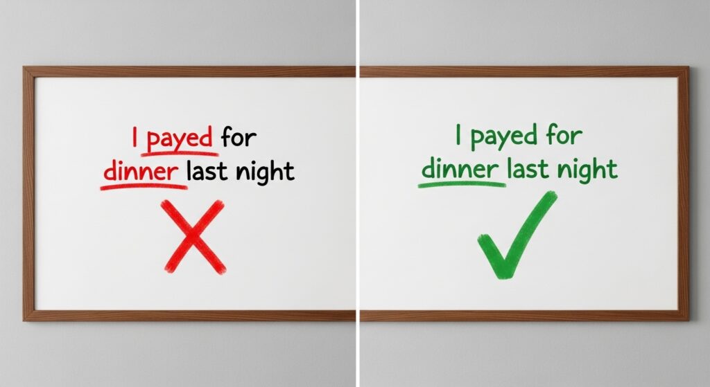 Payed vs Paid in Real Sentences