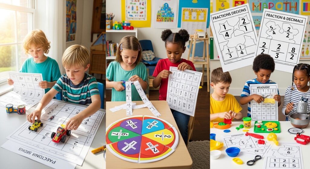 Fractions & Decimals Worksheets