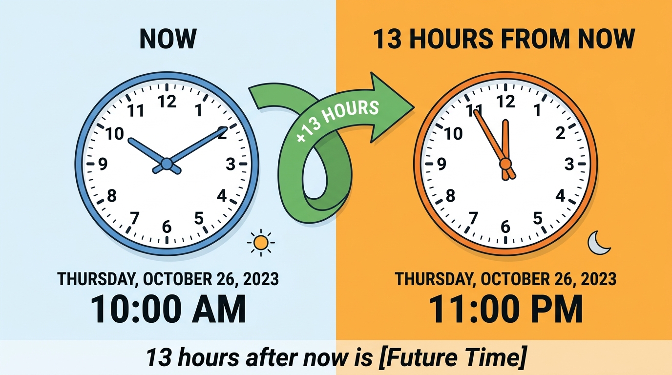What Time Is 13 Hours From Now?