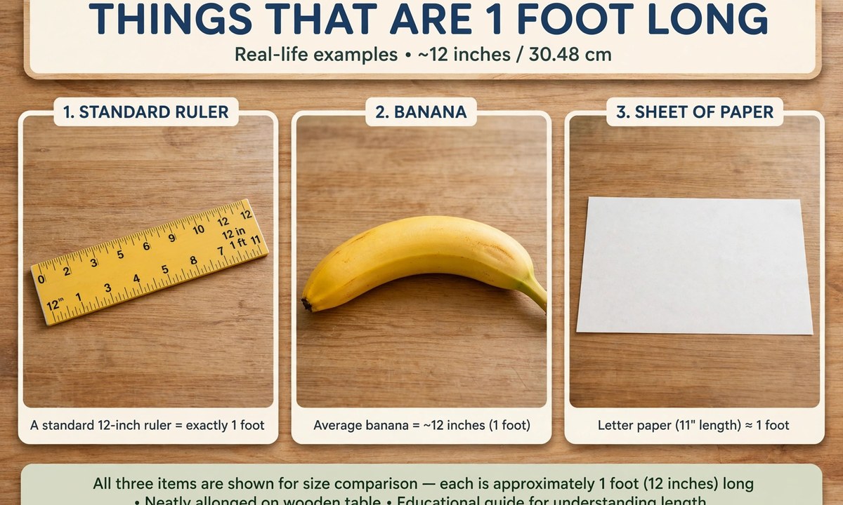 Everyday objects that measure 1 foot long