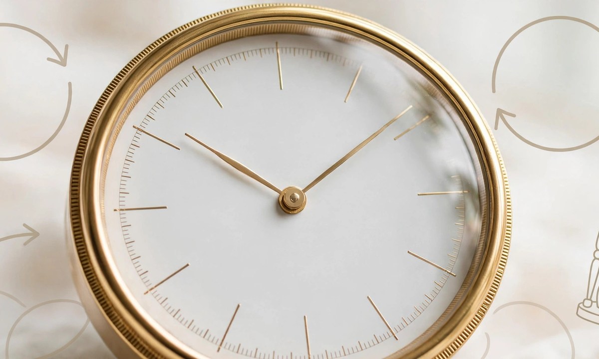 Clock face with tips for calculating 37 minutes ago from now