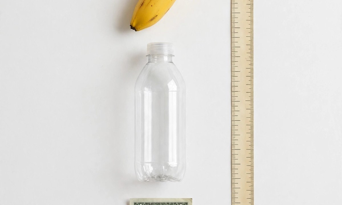 Size comparison guide for things that are 8 inches long