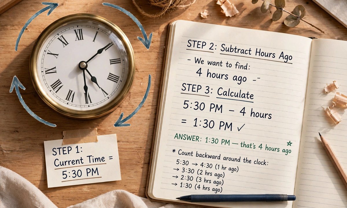 Step-by-step guide to calculate hours ago