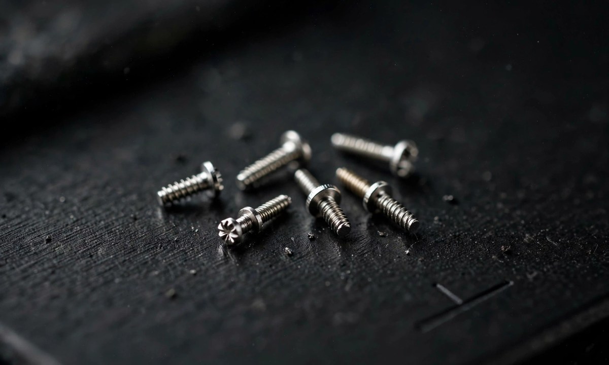 Micro screws in watches showing how big 2mm is