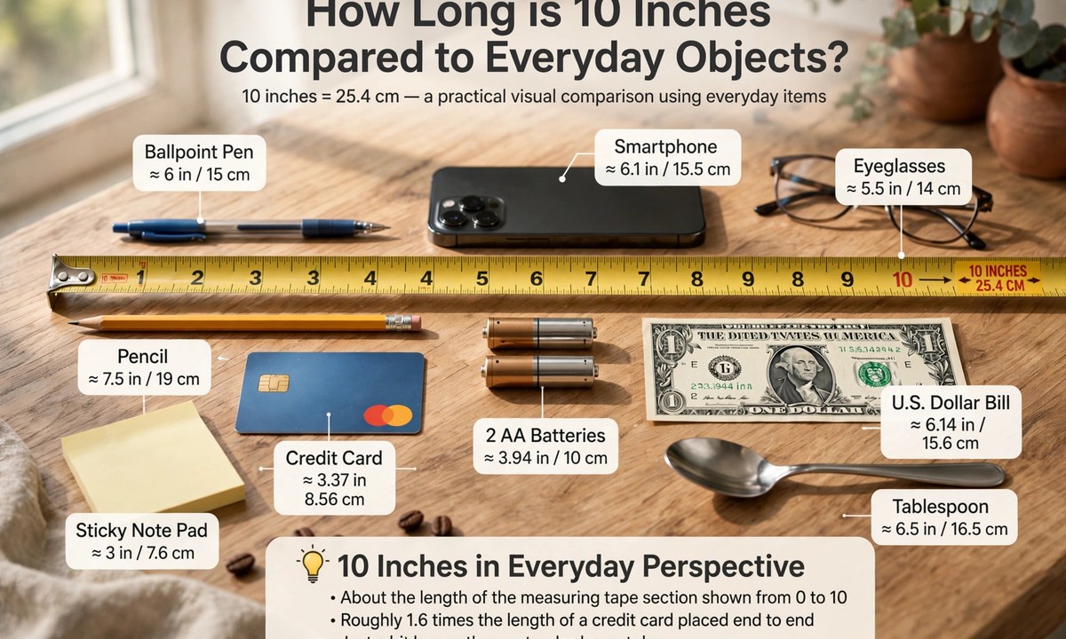 Illustration related to how long is 10 inches