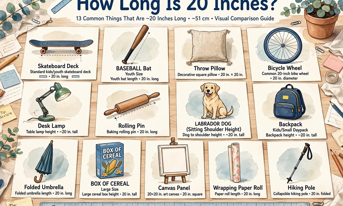 Illustration related to how long is 20 inches