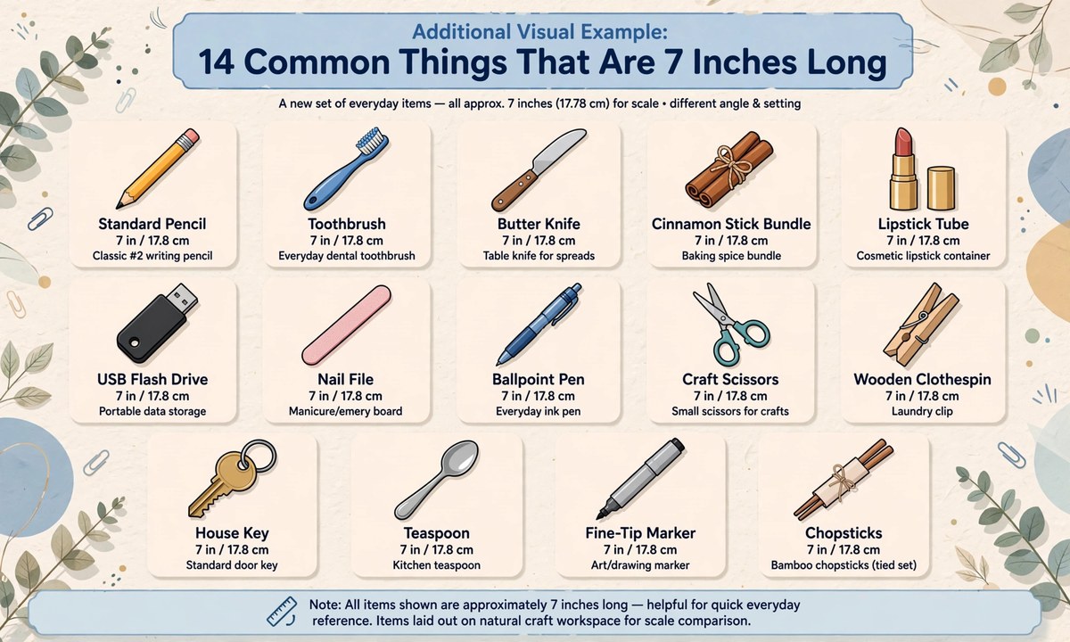 Illustration related to how long is 7 inches