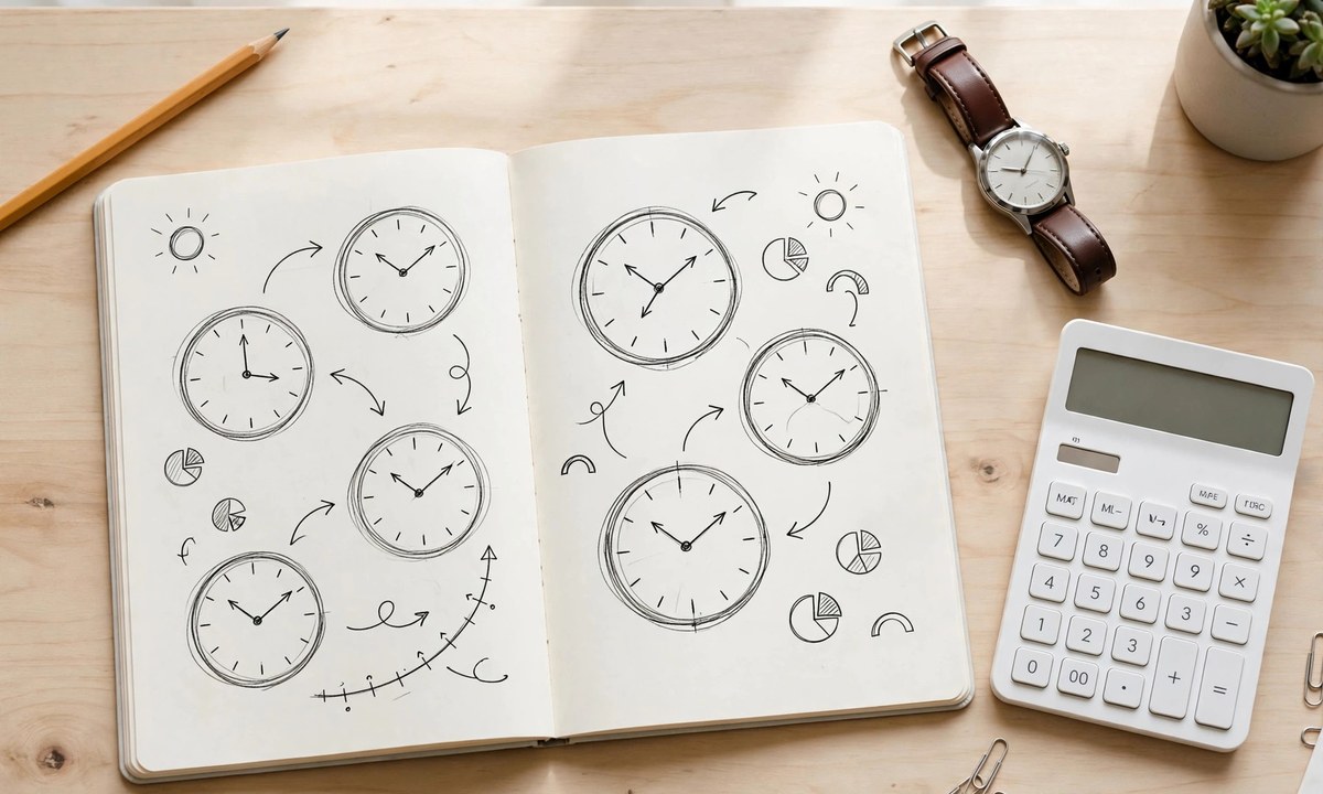Creative ways to calculate how long until 2pm