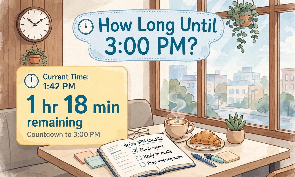 Illustration related to how long until 300 pm