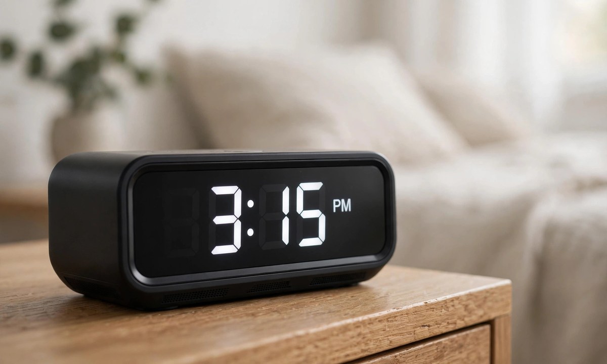 Digital clock for how long until 3:15 pm