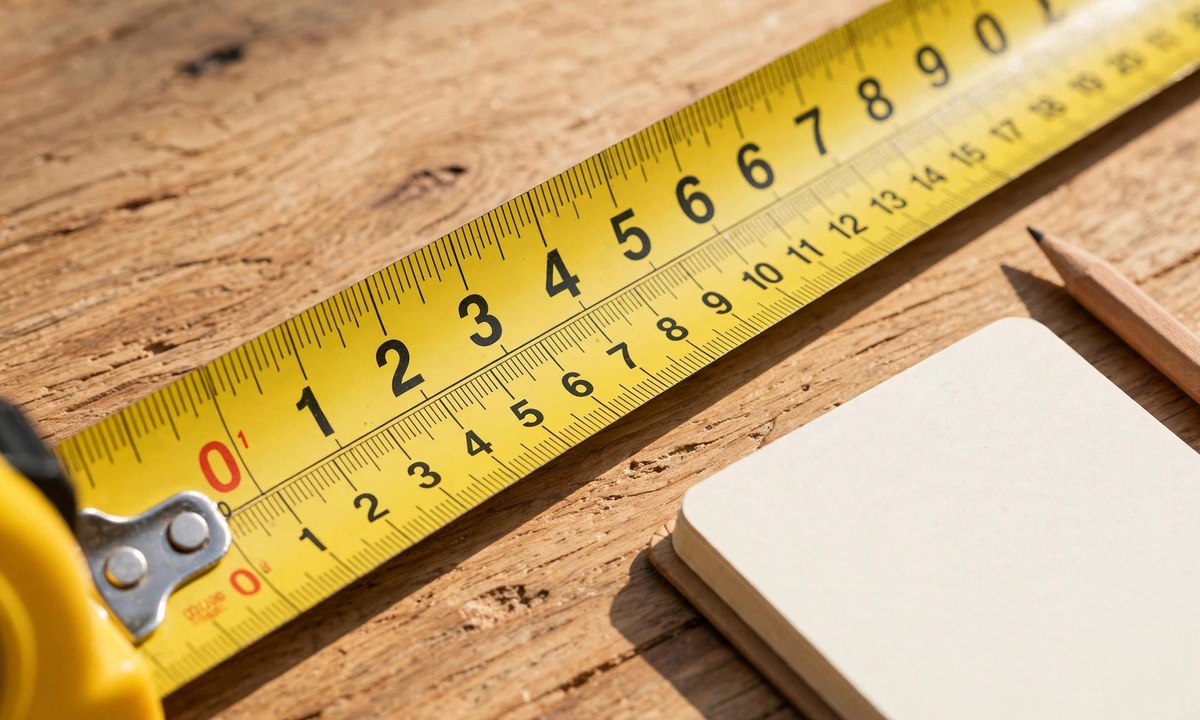 Tape measure reference for inches to cm converter
