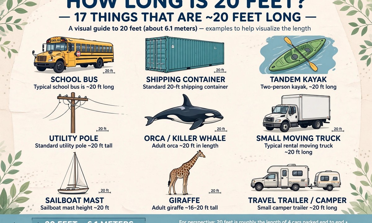 Illustration related to long is 20 ft