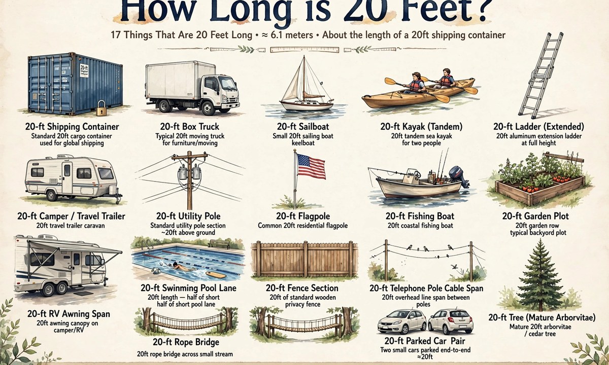 Illustration related to long is 20 ft