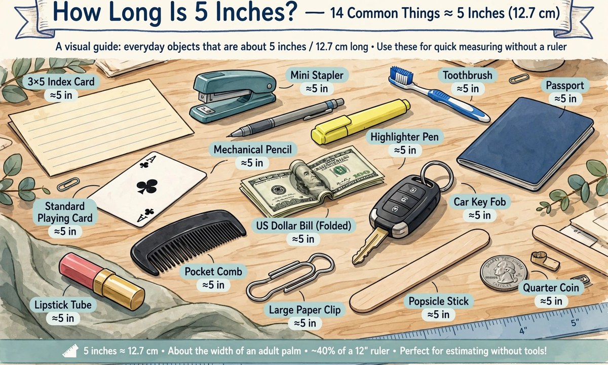 Illustration related to long is 5 inches