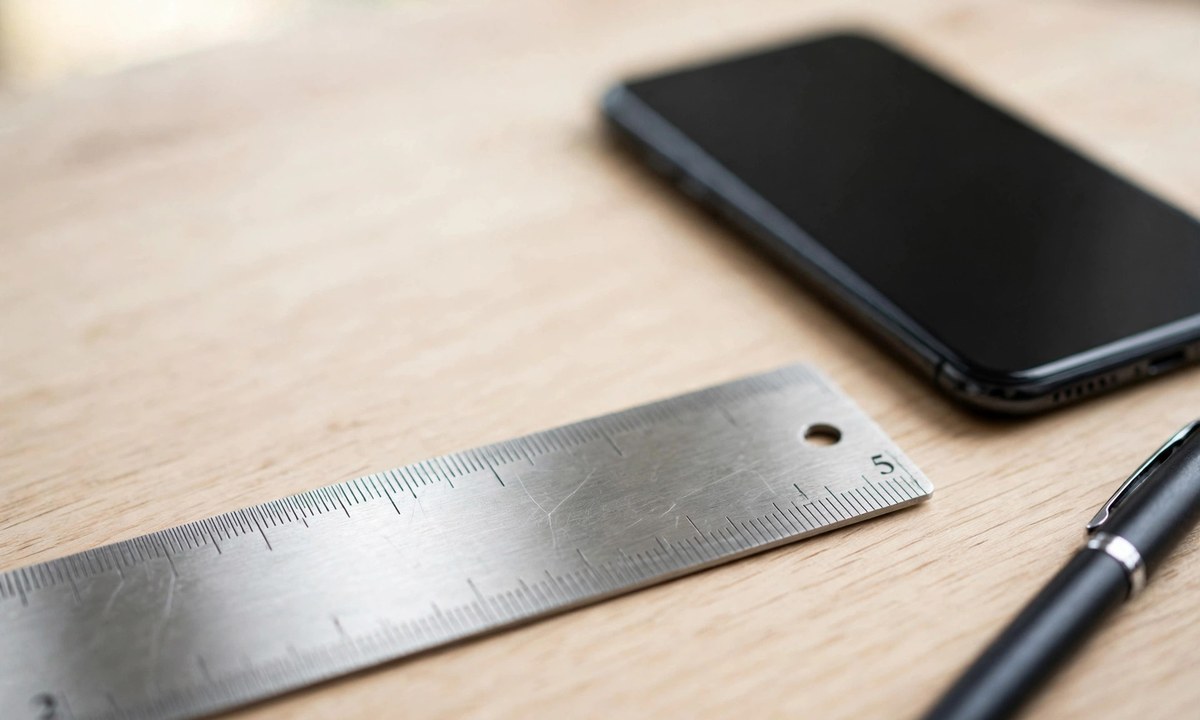 Ruler comparing things that are 5 inches long