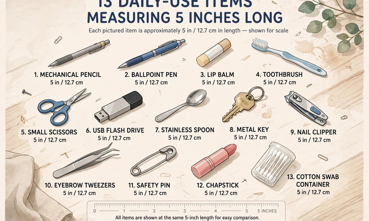 Illustration related to measuring 5 inches long