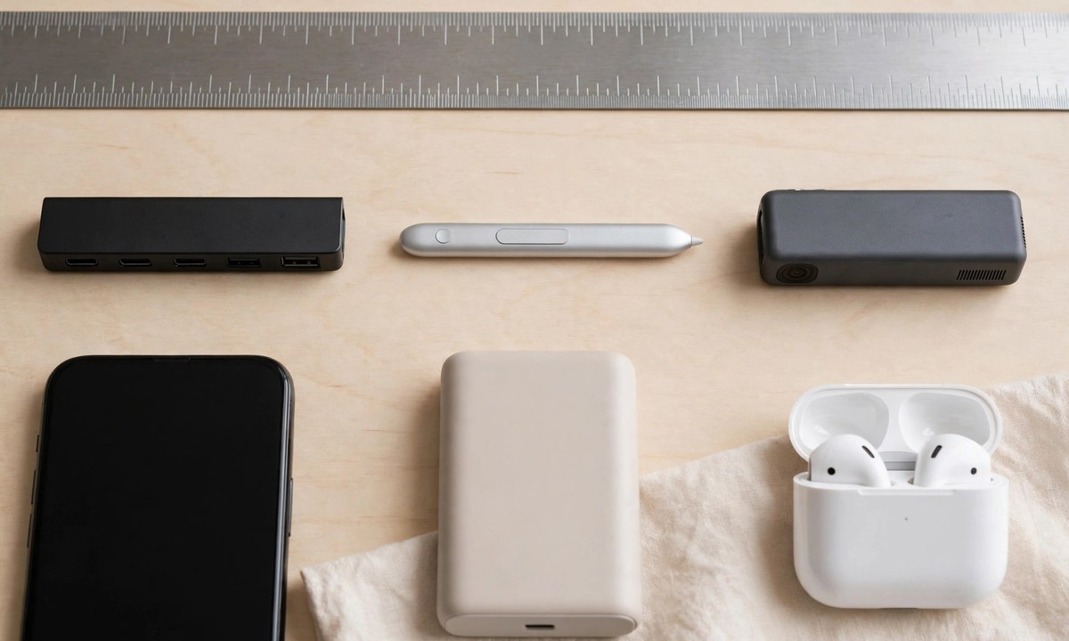 Tech gadgets measuring 5 inches long