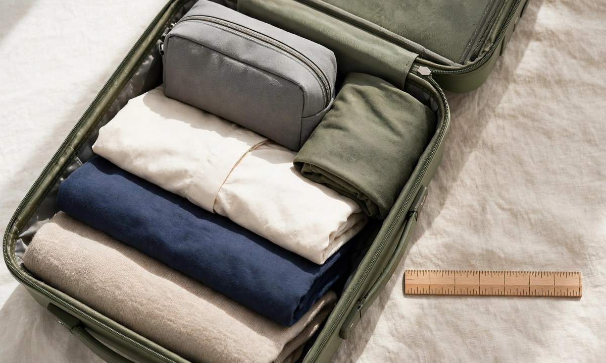 Travel packing with things that are 6 inches long