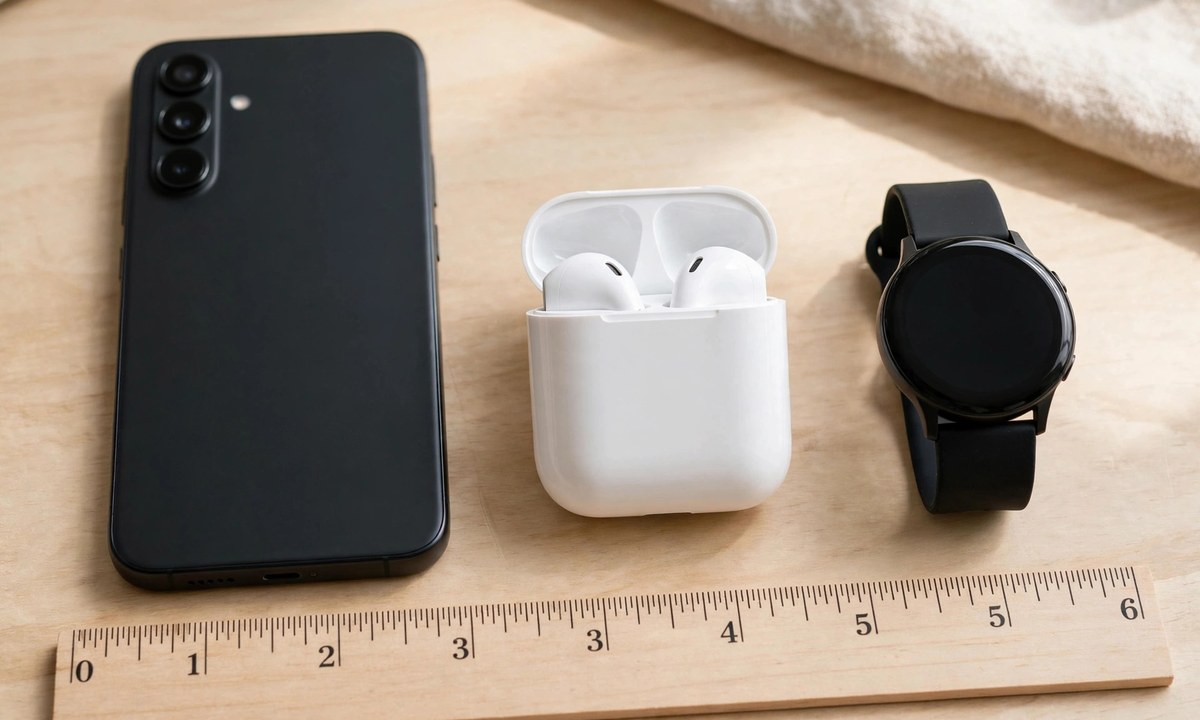 Tech gadgets measuring 6 inches long