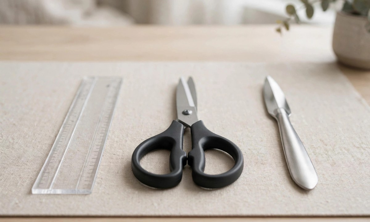 Office supplies measuring 9 inches long