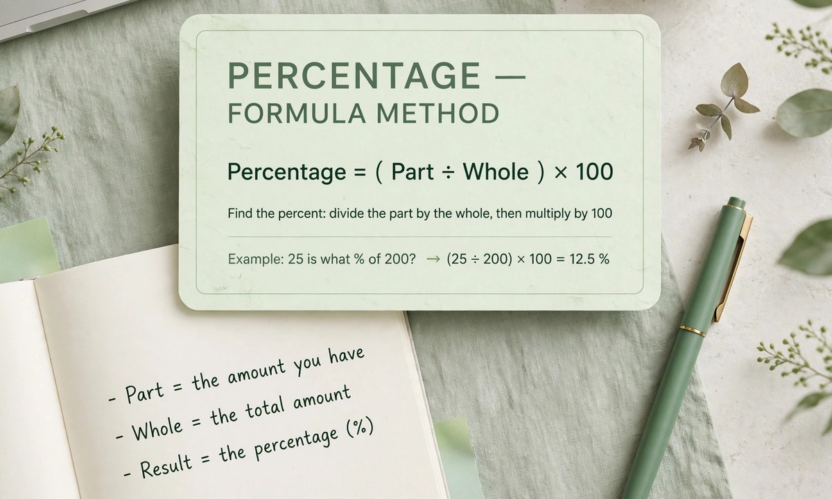 Formula method for 15 percent of 170