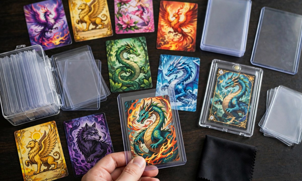 Protective sleeves and toploaders for Pokémon card dimensions