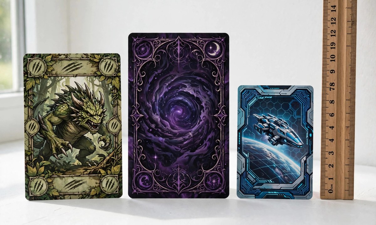 Pokémon card dimensions compared to other trading cards