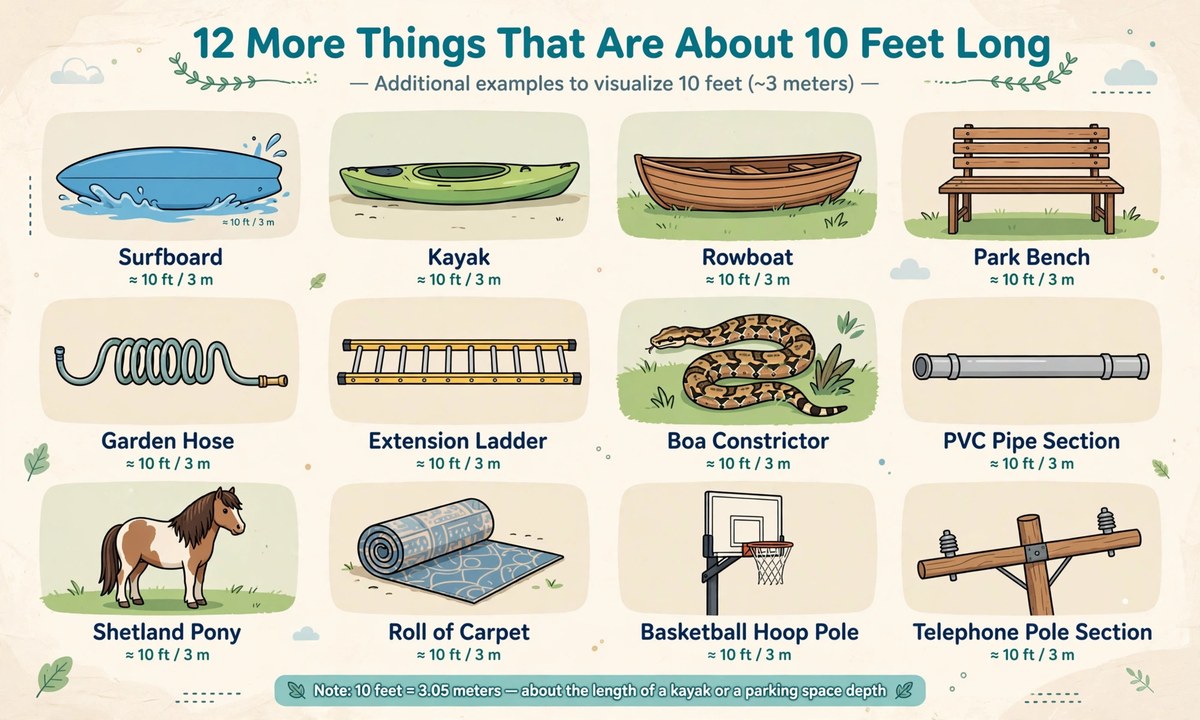 Illustration related to things that are 10 feet long