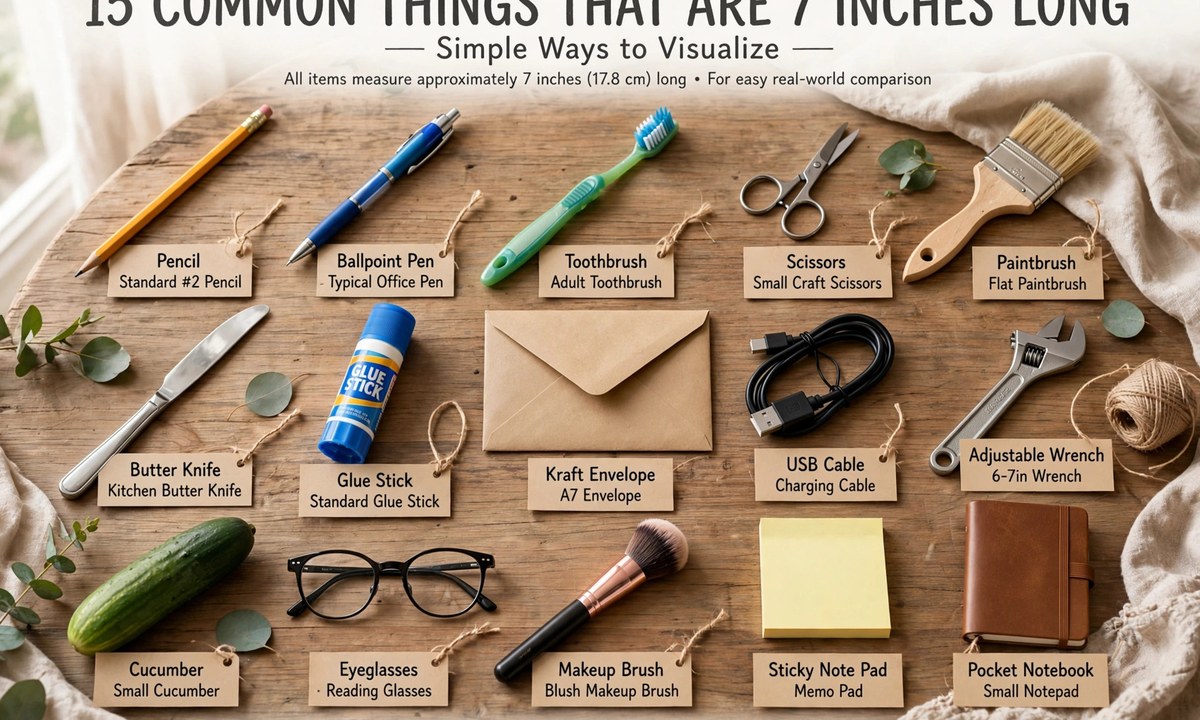 Illustration related to things that are 7 inches long