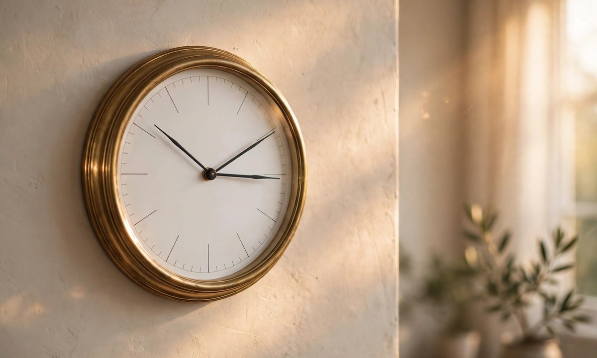 Clock showing how long until 3:15 pm