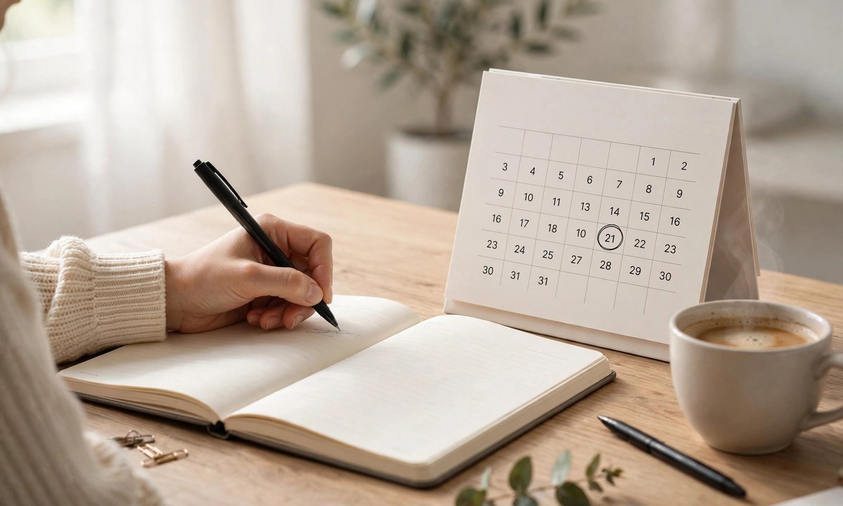 Real-life planning with what date is 9 weeks from today